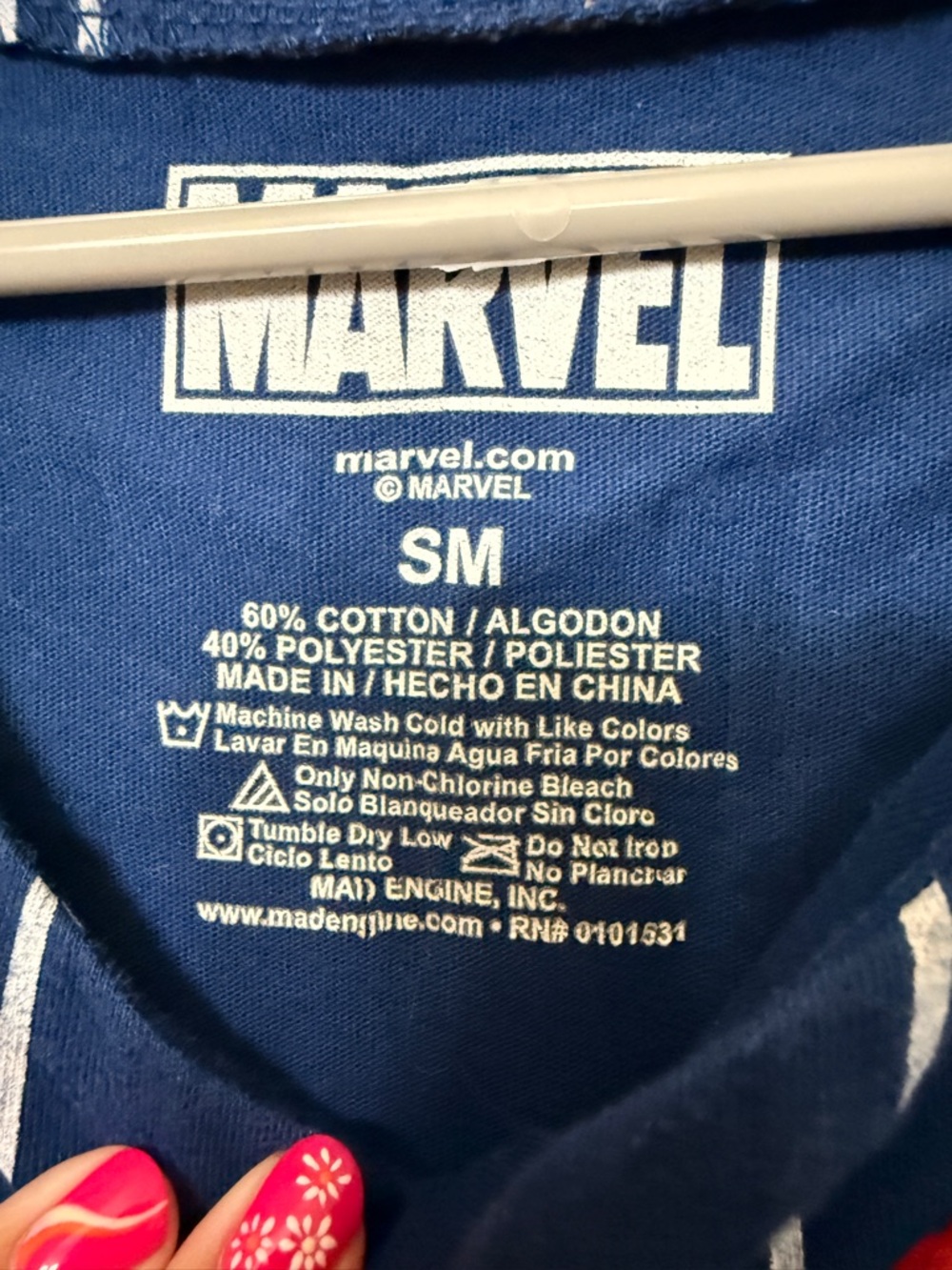 Marvel Men’s Captain America Blue Baseball Jersey Size Small - Picture 6 of 7